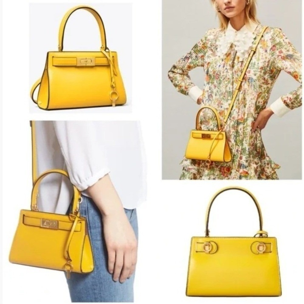 Tory Burch Lee Radziwill Petite Bag in Lemon Drop - Picture 6 of 14